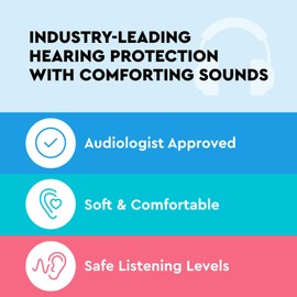 HearMuffs Sounds, White - Over-the-Ear Hearing Protection for Infants & Toddlers - Includes Passive, Active & Sound Modes - Fits Children Ages 0-4 - Safe, Adjustable & Comfortable