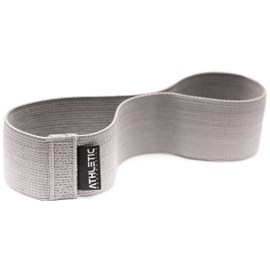 ATHLETIC AESTHETICS Premium Fabric Fitness Bands [Textile Fitness Band (Grey) Single & as a Set + Bag and Video Course] Mini Band Fitness Band Training Band - Sports Bands Resistance Bands for Booty