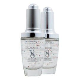 2 Piezas De Serum Facial Antiedad Con 8 Tipos De Ácidos Hialurónicos concentración 2% y vitaminas A, C y E para todo tipo de piel día/noche