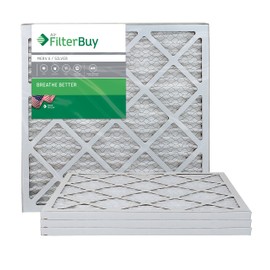 Filterbuy 20x22x1 Air Filter MERV 8 Dust Defense (4-Pack), Pleated HVAC AC Furnace Air Filters Replacement (Actual Size: 19.50 x 21.50 x 0.75 Inches)