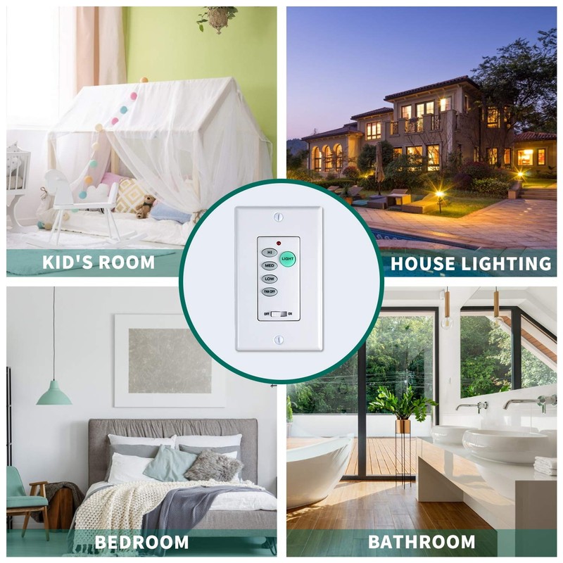 UC9050T Universal Ceiling Fan Control 3 Speed Wall Control Mounted