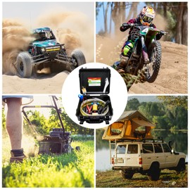 Steauty 12V Fuel Transfer Pump Set, Moves Up to 85 Gallons Of Gas or Diesel Per Hour with Upgraded Carrying Case & Pulley Lead Pipe, for Vehicles, Boats, Equipment, Gasoline, Diesel (70W Boost Kit)