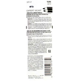 Maybelline Expert Eyes Brow And Eye Pencil, Blonde [107], 0.03 oz (Pack of 2)