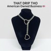 Slip Chain with Heart O-Ring, Punk Style Necklace, Adjustable Chain