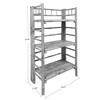 Bamboo Multi-Purpose Freestanding Folding Collapsible 3-Tier Bookcase Shelf