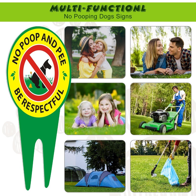 No Dog Poop Signs 2 Pack - Aluminum High Temperature