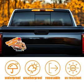 1step2dream Hell Yeah Brother Funny Fishing Stickers for Car | 6 × 4 Inch Glossy Vinyl Decals for Fishing Buff， Gift for Fisher Fishing Lovers