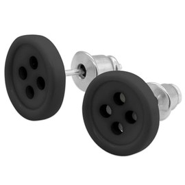 SoulCats Small Button Stud Earrings in 9 Colours for Women Girls Vintage Earrings in Retro Look Made of Plastic, Acrylic, No Gemstone