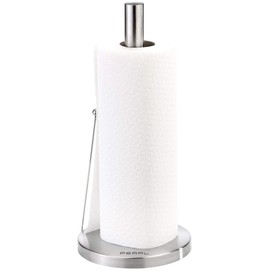 PEARL Kitchen Roll Stand: Set of 2 Stainless Steel Kitchen Roll Holder with Practical Roll Stop (Kitchen Roll Stand Stainless Steel, Roll Holder for Kitchen, Kitchen Towels)