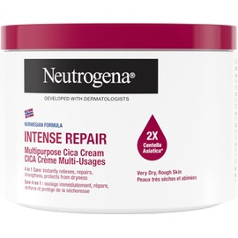 Neutrogena Norwegian Formula Intense Repair Cica Cream 400ml, 72-Hour Intense Moisture, Ultra Rich Multipurpose Face & Body Cream with 4-in-1 Care, 15% Glycerin, Suitable for Sensitive Skin
