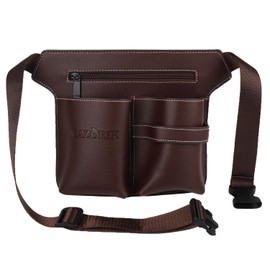 Hair Salon Scissor Storage Waist Bag for HairstylistScissor Pouch for Stylist Tool Belt, Barber Leather Waist Pouch, Professional Hairdressing Tools Storage Holster with Waist Belt (Coffee)