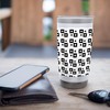White Black Cross Rectangle Checkerboard Historical Pattern Stainless Steel Insulated