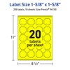 Avery Printable Square Scalloped Labels with Sure Feed Technology, 1-5/8"