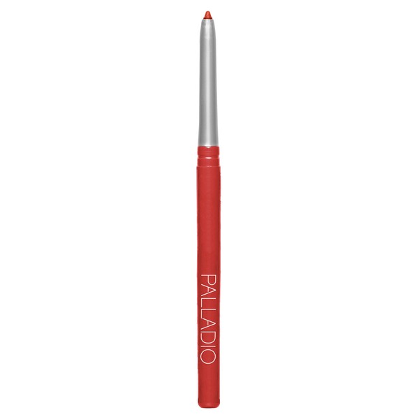 Palladio Retractable Waterproof Lip Liner High Pigmented and Creamy Color Slim Twist Up Smudge Proof Formula with Long Lasting All Day Wear No Sharpener Required, Red Rose, 1 Count