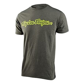 Troy Lee Designs Signature T-Shirt (Small) (Olive Heather)