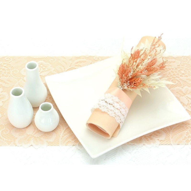 50 Apartina Napkins Fabric-Like Airlaid, Plain, Bleached Apricot, Size 40