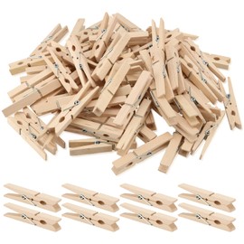 MANCHAP 150 PCS Wooden Clothes Pegs, 7.2cm Craft Wooden Clips Pegs Wood Clothespins for Clothes, Photos, Crafts Display