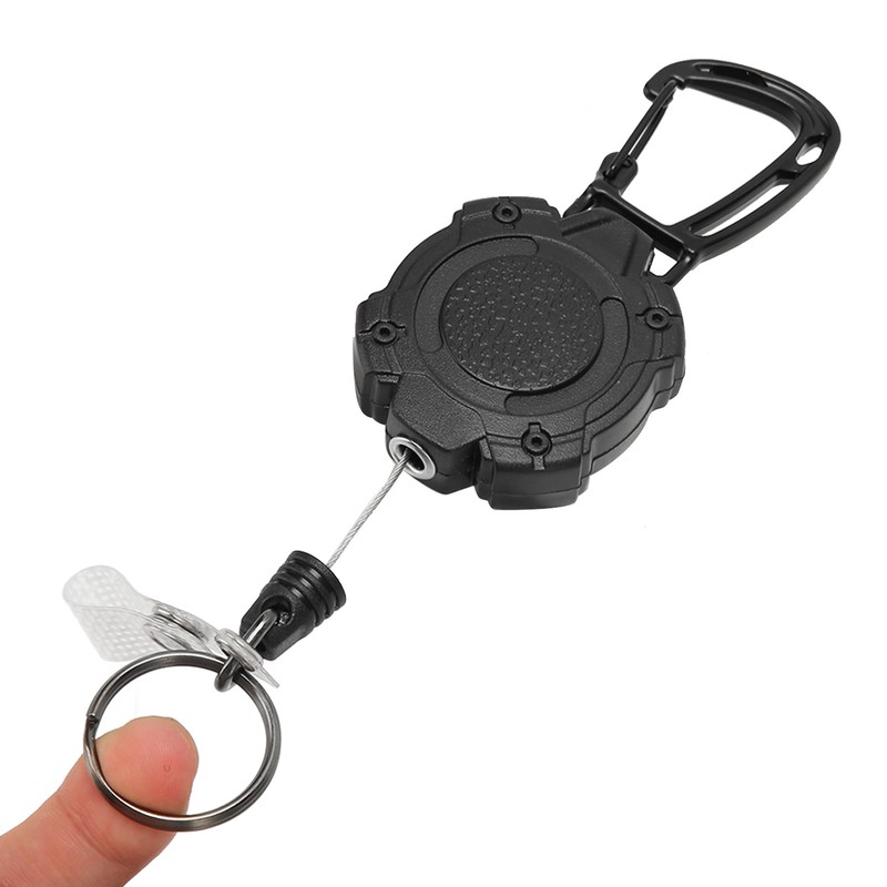 2 PCS Retractable Key Chain High Resiliency 31.5in Frosted Shell