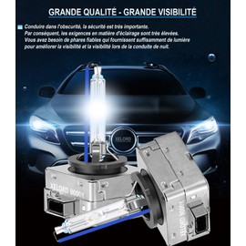 XELORD HID D1S D2S D3S Xenon Headlight Bulb,Car Low Beam High Beam,Pack of 2 (D1S 8000K)