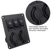 Car Marine 3+2combination LED Single Rocker Green Light Switch+Car Charger