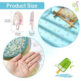 UR URLIFEHALL 200 pcs Random Ice Cream Resin Cabochons Summer Sweet Food Flatback Charms for DIY Jewelry Making Supplies Scrapbooking Embellishments