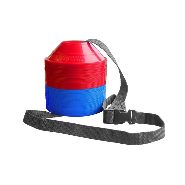 Kwik Goal Mini Disc Cone Kit (50-Pack), Blue/Red