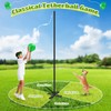Backyard Tetherball Set with Ball & Rope, Adjustable Tetherball Set,