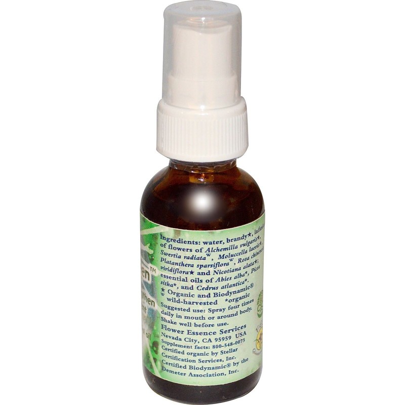 Flower Essence Services Grounding Green Spray Herbal Supplements, 1 Ounce