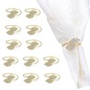 BSITSSS Pack of 12 Gold Napkin Rings, Leaves Napkin Ring,