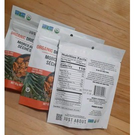 JUST ABOUT FOODS 3 BAGS: JUST ABOUT FOODS Organic Dried Spicy Pineapple NO:GMO/SULFITE ORGANIC 3z