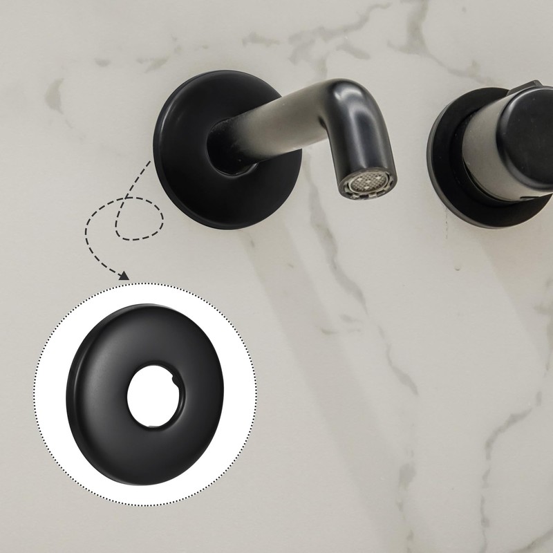 Isslly 2 Pack Shower Arm Flange, 2.5" Round Replacement Escutcheon