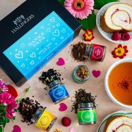 Hallingers Danke Papa - Father's Day Gift 5 Types Tea Gift Set with Box Vegan for Father's Day for Dad Father Grandpa (Set) - Fill Advent Calendar Novelties & Advent Calendar | Get Well Anniversary