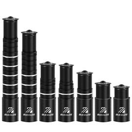 BUCKLOS Bike Stem Riser Extender MTB, 1-1/8" 28.6mm Bike Fork Stem, Handlebar Stem Aluminum Adapter for Mountain Bike, Road Bike, MTB, BMX