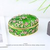 Hand Painted Flower Trinket Box Classic Realistic Detail Hinged Jewelry