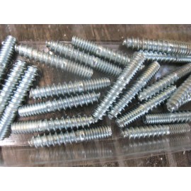 Hillman 25 pc Hillman HANGER BOLT ZINC PLATED STEEL 8-32 x 5/32 x 1" PACK OF 25 #35256