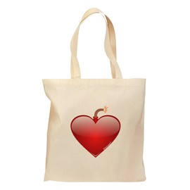 TOOLOUD Love Bomb Grocery Tote Bag - Natural