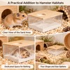 Transparent Hamster Sand Bath Box for Small Pets – Clear