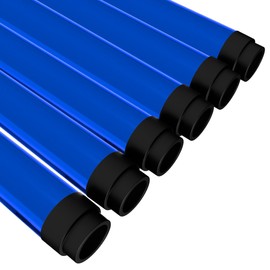 KastLite T8 LED/Fluorescent Light Tube Guard with End Caps - 46-3/8" Lamp Diffuser Covers & Safety Sleeves, Royal Blue Colored Protective Plastic Bulb Covering & Overhead Lighting Accessory, Pack/12