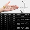 FishTrip 60 Degree Jig Hooks, Long Shank Aberdeen Hooks for