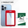 1 Pcs ID Badge Holder with Double-Sided Windows Vertical Hard