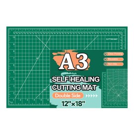 Self Healing Cutting Mat 12×18 Inch, Fabric Cutting Mats for Crafts, Double Sided Sewing Boards for Quilting Hobby Scrapbooking 5 Layers 1 Pack