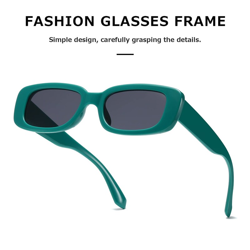 kimorn Rectangle Sunglasses for Women Men Trendy Retro Fashion Sun