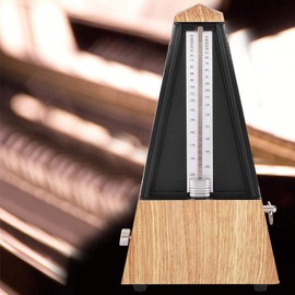 Dilwe Metronome Mechanical Metronome Guitar Piano Drum Instrument Tower Type Metronome Musical Accessories (Flat Wood Grain)