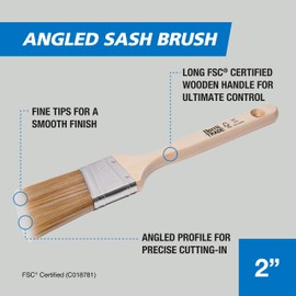Harris Trade Angled Sash Brush 2", Natural