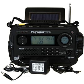 Kaito KA600 Digital Solar Crank AM/FM/LW/SW NOAA Weather Radio w/ adapter Black