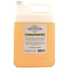 Traverse Bay Bath and Body Polysorbate 80-8 Pounds 128 Oz weight T-MAZ 80, Tween 80 100% pure Surfactant & Emulsifier. Made in the USA 1 Gallon. Safety Sealed Container