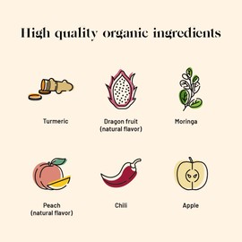 Kusmi Tea - Happy Mind - Organic Herbal Tea with Dragon Fruit, Turmeric, Apple, Chili Pepper, Moringa, Lemon & Ginger - Caffeine Free - Loose Leaf Tea - Tin Box of 3.5 oz - Quantity for about 50 cups