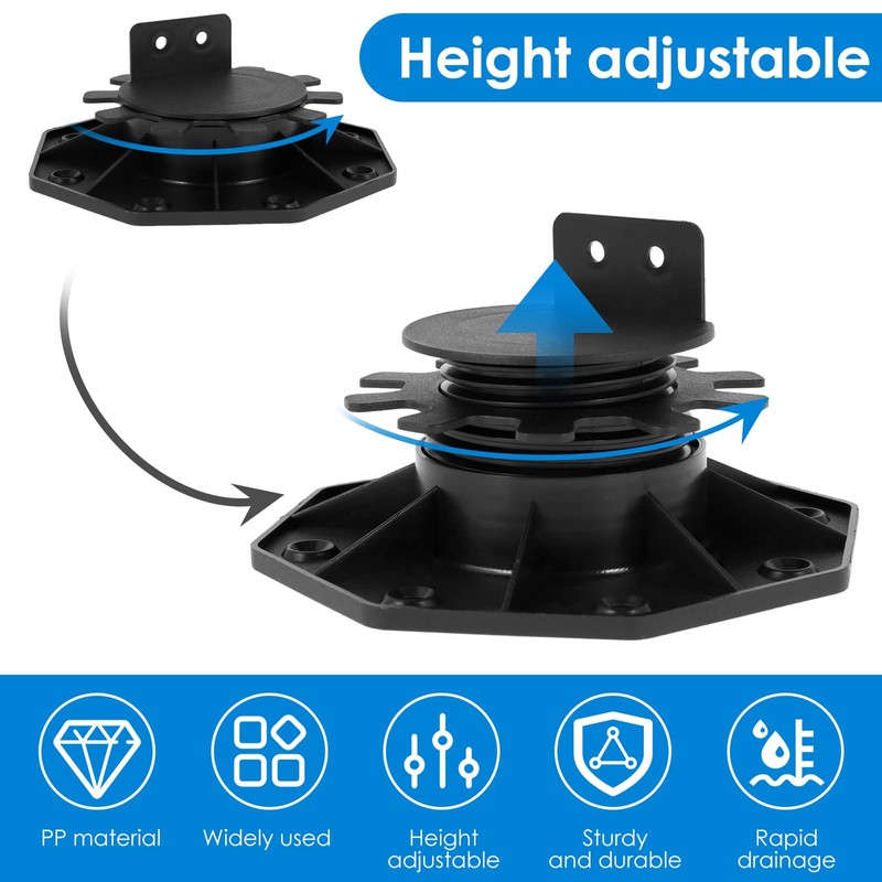 5PCS Decking Support Decking Pedestal Riser Bearing Support 30-60mm Height