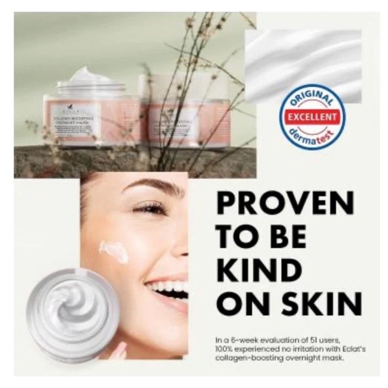 Eclat Collagen Boosting Overnight Mask Anti Aging Plumping Reduces Wrinkle