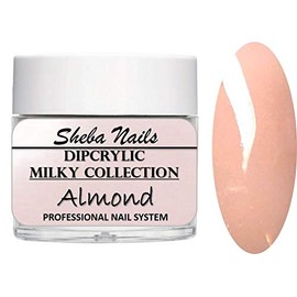SHEBA NAILS Dipcrylic Dip Dipping Powder Milkies Collection - 1oz Jar - Almond